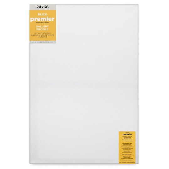 Blick; Blick Premier Stretched Cotton Canvas - Gallery Profile, Splined, 24" x 36"; Category:Stretched Canvas; Image:1